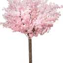 Artificial Cherry Blossom Tree - Handmade Pink Fake Cherry Blossom Tree Centerpieces for Wedding Party Christmas Garden Indoor & Outdoor (7 FT)
