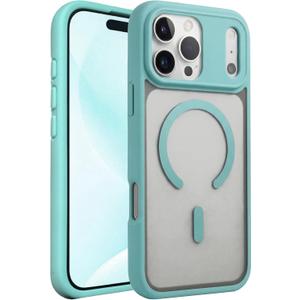 Magnetic for iPhone 17 Pro Max Case (Compatible with MagSafe)(Full Camera Protection)(Military Grade Drop Protection)(Anti-Scratch) Translucent Matte Shockproof Protective Cover, Blue