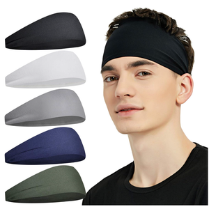 Sports Headbands for Men (5 Pack),Moisture Wicking Workout Headband, Sweatband Headbands for Running,Cycling,Football,Yoga,Hairband for Women and Men