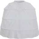 DUNHAO COS Women's White Crinoline Pannier Underskirt Victorian Dress (White)