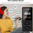 32GB Bluetooth MP3 Player, Digital Music Player Running,HiFi Sound, HD Speaker, FM Radio, E-Book, Video, Voice Recorder, Mini Design,1.8 Inch Color Display, Support up to 128GB Card-Earphone Included