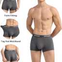 wirarpa Men's Underwear Micro Modal Trunks Soft Microfiber Boxer Briefs Size Small 4 Packs (S)