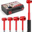 4 in 1 Door Hinge Adjustment Tool Kit Multi-Size Hinge Gap Adjusting Wrench with Rubber Handle Heavy Duty Painted Steel for Residential and Commercial