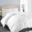 EASELAND California King Down Alternative Comforter - Quilted Duvet Insert for All Seasons, Soft Lightweight with Corner Tabs, Summer Winter Warm Bedding, White 96x104 Inches