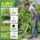 21V Electric Weed Wacker Cordless Weed Wacker with 2 x 4.5Ah Batteries, 960W Brushless Motor Weed Eater, 4-in-1 Multifunctional Grass Trimmer Lawn Tool Cordless Cutter Mower, Garden Gifts
