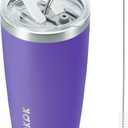 BJPKPK Purple Insulated Tumbler With Lid And Straw 20 oz Stainless Steel Tumblers Coffee Thermal Cup