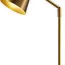 Anxingtools LED Desk Lamp with Dual USB Charging Ports, 100% Metal, 270 Swivel Arms, Soft White Light (3000K), Bedside Reading Lamp, Home Office Lamp(Golden)