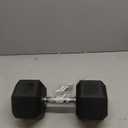 CAP Barbell 45 LB Rubber Coated Hex Dumbbell Hand Weight - Single | Black Handle