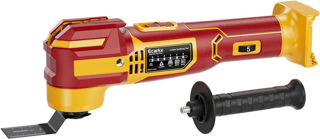 Oscillating Multi-Tool Cordless Compatible with DeWalt 20V Battery, 6 Variable Speeds 21000 OPM Brushless Motor Multitool,4.5Swing,Fast Smooth Cutting with LED Light for Scraping, Sanding (Tool Only)