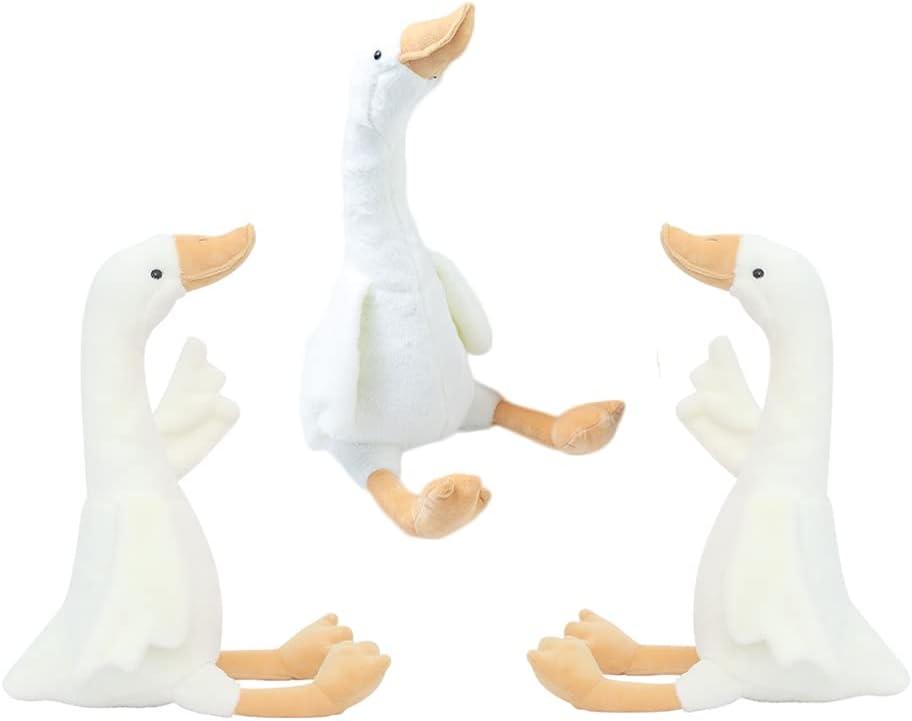 3pcs 15.7" Swan Stuffed Animal,Goose Plush White Stuffed Animal Toy Gifts for Kids