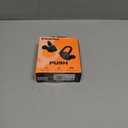 Skullcandy Push Active Wireless Earbuds, Bluetooth Headphones, Noise Isolating, 44 Hrs Battery, Secure-Fit Over-Ear Hanger, Sweat and Water Resistant, Microphone for iPhone Android - True Black/Orange