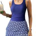 CiCiBird Women Tummy Control Swimsuits One Piece Swim Dresses Bathing Suit Skirt Swimwear Navy Blue Floral M