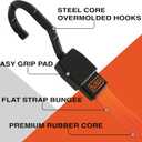 Black+Decker BDX1012 Black/Orange 48" Flat Bungee Cord Straps, 2 Pack