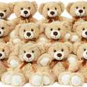6 Pack Teddy Bears Bulk 13.5 inch Small Teddy Bear Stuffed Bears for Baby Shower Centerpiece Decorations for Christmas Valentine's Mother's Day for Kids or Adults (6 Light Brown)