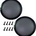 2 Pcs 10 Inch Metal Mesh Speaker Grills Covers Subwoofer Grill Protective Case with Mounting Screws for Home Audio Car Speaker (Black)