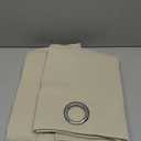 ChrisDowa Grommet Room Darkening Curtains for Bedroom and Living Room - 2 Panels Set Thermal Insulated Blackout Curtains (Beige, 42W x 63L)