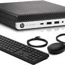 HP EliteDesk 800 G5 High-Performance Mini PC Desktop Computer, 9th Gen Core i5-9500T, 16GB DDR4 RAM, 512GB SSD, Keyboard & Mouse, 4K Support, WiFi, Windows 11 Pro 