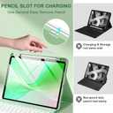 Harvopu Compatible for iPad Air 11-inch/ 10.9"Air 5th 4th Generation Case with Keyboard -Backlit Detachable, Folio Keyboard Cover with Pencil Holder for iPad Air 11 Inch M4/M3/M2, Air 5/ Air 4 (Green)