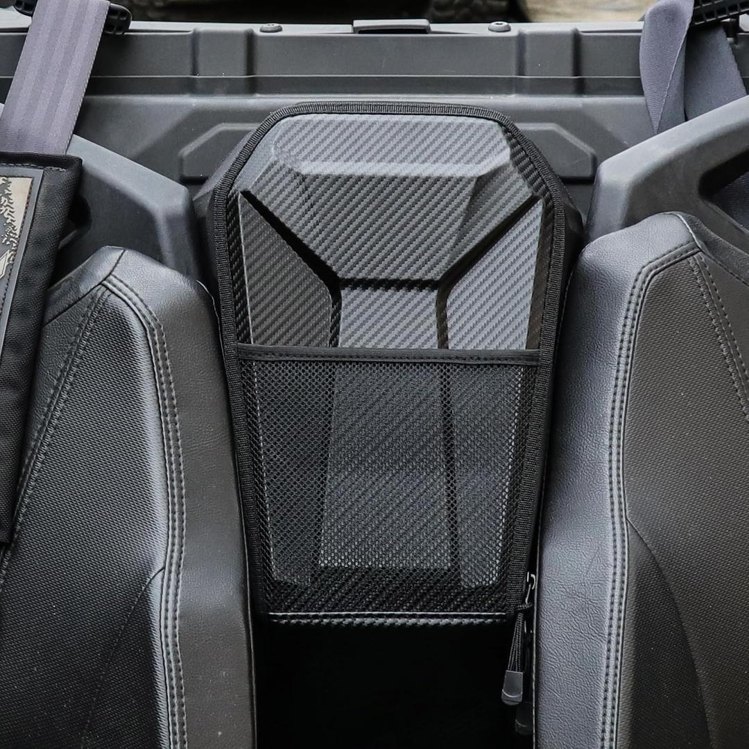 UTV Cab Pack Center Seat Storage Bag Compatible with Polaris RZR PRO XP 4 LE 2020 2021 2022 2023 2024 2025 Interior Accessories Tools Box Seat Center Shoulder Organizer Cargo Pocket, Carbon