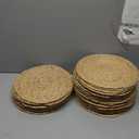 Kochorie Set of 36 Round Woven Placemats 12-Inch Natural Water Hyacinth Plant Placemats Hand-Woven Boho Rattan Placemat Wicker Weave Table Mats for Home Table Farmhouse