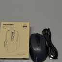 TECKNET Wireless Mouse (BT5.0/3.0 & 2.4G) Rechargeable 4800 DPI Silent USB A & Bluetooth Mouse 6 Buttons, Wide Compatibility - Grey