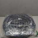 Heated Cat Beds for Indoor Cats Warming Cat Beds Super Soft Machine Washable Thermo Kitty Electric Heating Bed 19 Inches Round (Light-Grey)