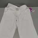 Healing Hands Taylor Women's Pants Mid Rise with 2 Pockets & Back Elastic Waistband 9095 (X-Small Tall, White)