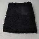 Smiry Luxury Chenille Bathroom Rugs 30x20, Extra Soft and Absorbent Shaggy Bath Mat, Machine Washable, Non-Slip Plush Carpet Runner for Tub, Shower, and Floor, Home Decor Accessories, Black