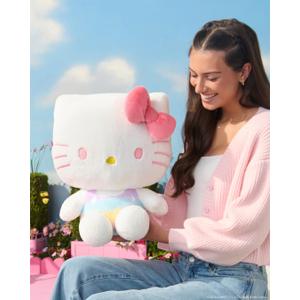 Jazwares Hello Kitty and Friends, Hello Kitty 24-inch Soft Rainbow Plush - Officially Licensed Sanrio Product from Ages 6+