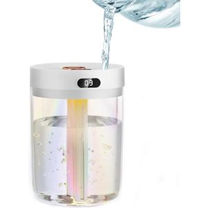 Humidifiers for Bedroom,Cool Mist Humidifiers Room Humidifier Colorful Breathing Light Silent Humidifier USB personal desktop humidifier, for baby bedroom travel office home