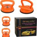 4-Pack Car Dent Puller Tool Kit - Professional Dent Removal for Cars, Glass, Screens, Tiles, and More! Perfect for Easy Dent Repair (2 Large Orange +2 Small Orange)