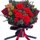 Forever Flower Gifts for Mom: Big Flowers Big Love- Mothers Day Flowers for Her Mom Wife- Preserved Rose Bouquets-Flowers for Delivery Prime on Anniversary Valentines Birthday (Red 1)