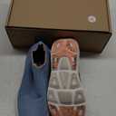 STQ Womens Walking Shoes Slip On Mesh Tennis Sneakers Lightweight Comfortable Casual Gym Shoes with Arch Support Denim Blue US 9