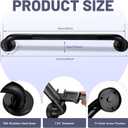 24 Inch Shower Grab Bars,1.25" Dia Knurled Black Bathroom Safety Bar