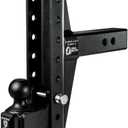 BulletProof Hitches - 2.5" Adjustable Heavy Duty Trailer Hitch (22,000 lb. Rating) - Offset 4" and 6" Drop/Rise Trailer Hitch with 2" & 2-5/16" Dual Ball Powder Coat, Solid Steel, Corrosion-Resistant