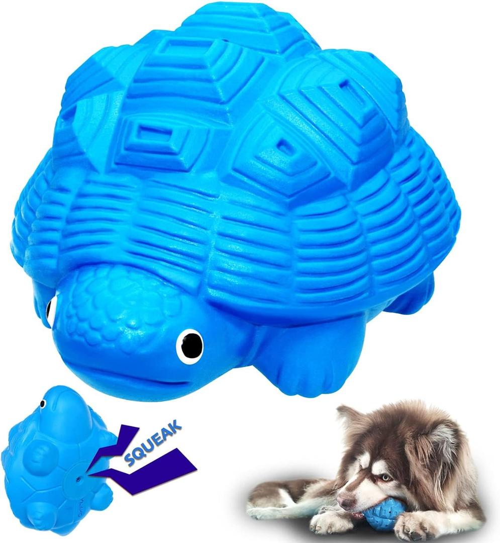 Dog Squeaky Chew Toys - Indestructible & Tough for Aggressive Chewers, Durable Toy for All Breeds, Chew Toys to Keep Them Busy (Blue)