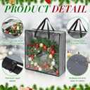 Oversized 6 Pack Storage Bags with Zipper 25 Gallon Tote Bags for Easter Wreaths Decorations Clothes Moving Travel Camping Essentials Packing Supplies, 26 x 26 x 8.7 Inches(Gray)