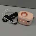 SWEETFULL Portable Waist Fan - Rechargeable Hands-Free Personal Neck Fan with 100 Speeds, 24Hrs Cooling, 10000RPM, Small Wearable Belt Shirt Clip Cooler for Outdoor Camping Travel - Pink