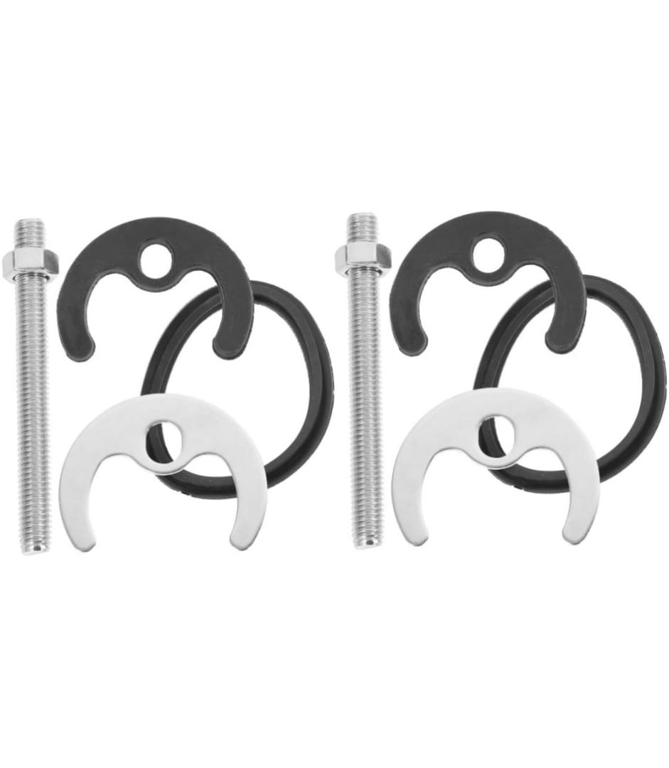 HEMOTON 2 Sets Horseshoe Mounting Accessories Faucet Foam Sprayer Car Wash Nozzles Multi Fasteners Washers Spout Kitchen Sink Tap Automatic Kitchen Tap Stop Removal Taps Ms Stainless Steel