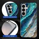 For Samsung Galaxy S26 Case for Women Girl Men Boy, Shockproof Soft Silicone & Hard PC Shell Protective Case for Samsung Galaxy S26 - Turquoise Opal Ocean