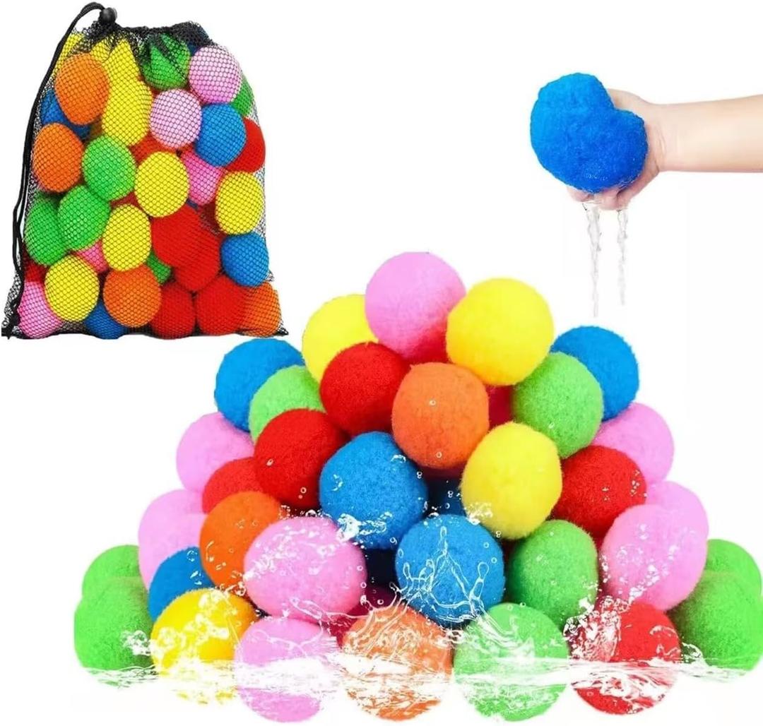 Reusable Water Balls, Soft PP Cotton Material, Water Toys for Kids and Adults Boys and Girls,Water Toys for Beach Pool Summer Fun Party