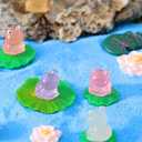 2 x 50 Pcs Luminous Mini Resin Frogs, Little Frogs Figures Glow in The Dark,Miniature Animals Figurines, Tiny Animal to Hide, Micro Landscape Ornaments, Dollhouse Mini Garden Accessories