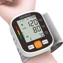 Automatic Wrist Blood Pressure Monitor: Adjustable Cuff + 2AAA Battery and Storage Case - Irregular Heartbeat Detector & 198 Readings Memory Function & Large LCD Screen