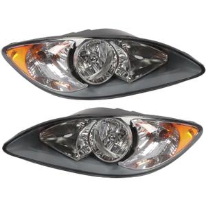 Halogen Headlight Assembly Compatible with Prostar 2008 2009 2010 2011 2012 2013 2014 2015 2016 Gray Driver Passenger Side Front Headlamps Replace 3596015C93 3596016C93