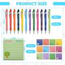 24 Pcs Christmas Inspirational Gifts Bulk, Cute Inspirational Sticky Notes with Fun Pens, 360 Sheets, Employee Appreciation Gift Bulk Mini Motivational Gift for Coworkers Teacher Nurse Office Supplies