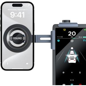 Magnetic Phone Mount Compatible with Tesla Model 3 Model Y, Car Holder 2025, Compatible with iPhone MagSafe 17/16/15/14/13/12 (Compatible with Tesla Screen Phone Mount)