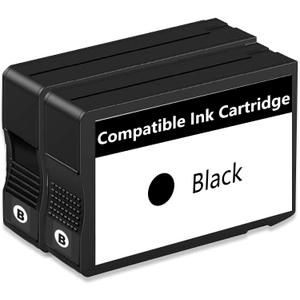 KUF Remanufactured Ink Cartridges Replacement with V23.1.1 Chips (Black, 2-Pack)