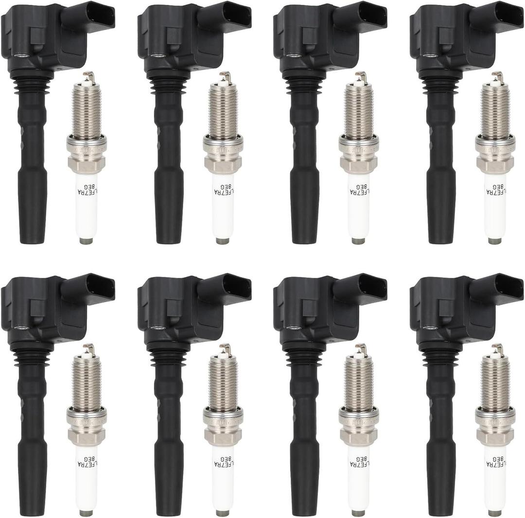 ECCPP 8 ignition coils with 8 iridium Spark Plugs,UF766,coils packs,for Audi RS7 2015-2018,S8 2017-2018 4.0L079905110N,079905110J,16551788,UF766
