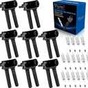 8+16 Ignition Coil Pack and Iridium Spark Plugs Set Compatible with Dodge 2008-2020 Ram Pickup 5.7/6.4L, Charger Challenger, for Chrysler 2009-2020 300 5.7/6.1L Aspen, 2008-2019 Grand Cherokee