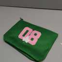 Sorority Paraphernalia Cosmetic Bag Since 1908 Gift Pink And Green Sorority Makeup Bag Black Greek Sorority Gift For Sister (1908Makeup)